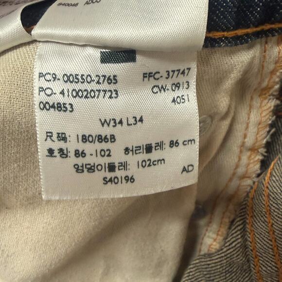 Levi's 550 Jeans Mens 34x34 Blue Relaxed Fit Dark Wash Denim - Picture 12 of 16